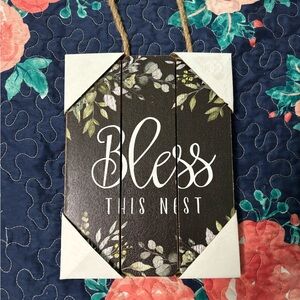 “Bless This Nest” decor sign